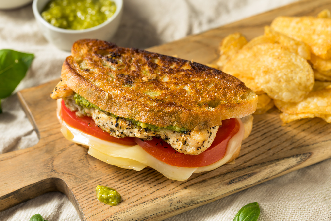 Homemade Italian Pesto Chicken Sandwich