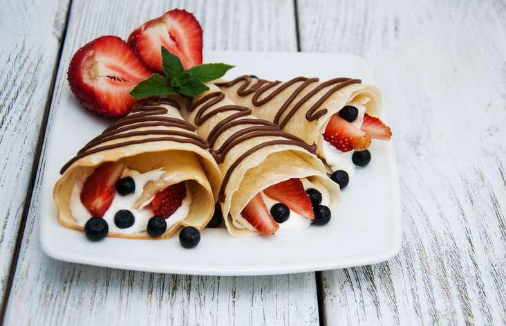 Crepes with Strawberries